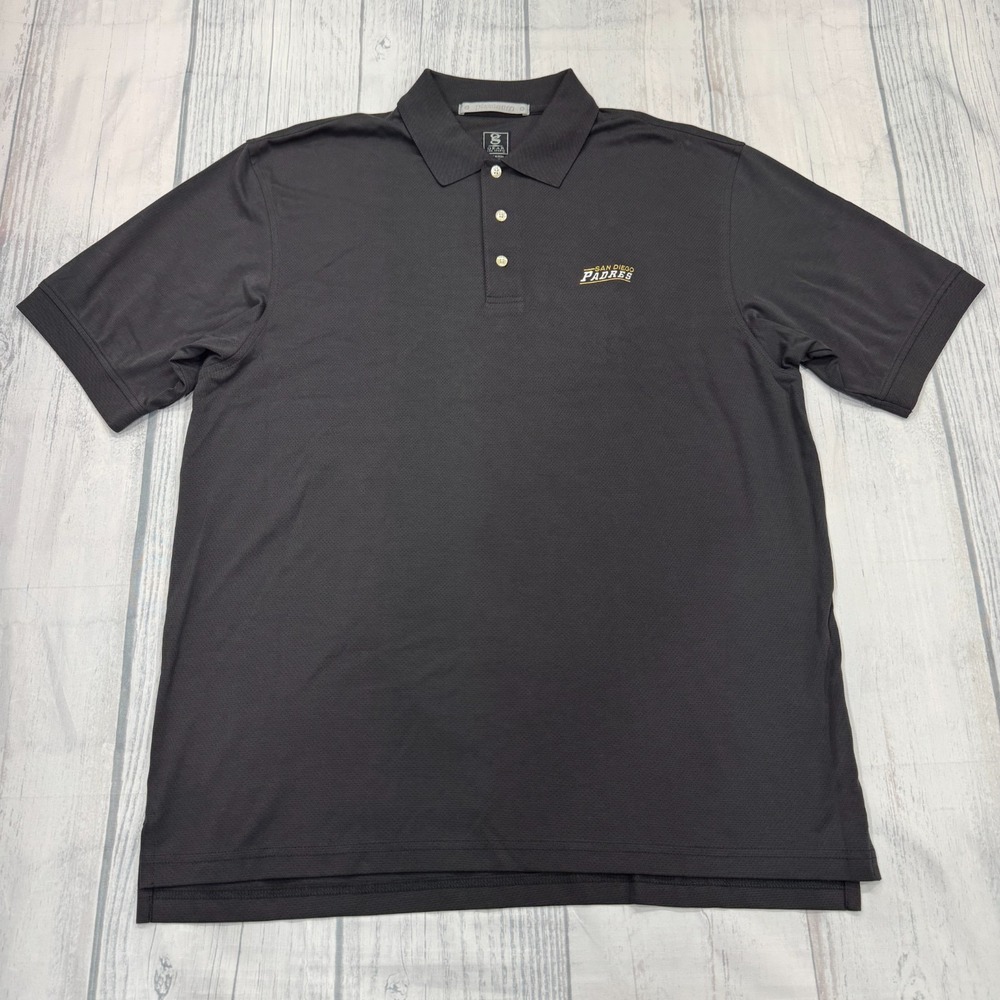 San Diego Padres Polo Shirt XL Black Platinum Gear for Sports Golf MLB Baseball